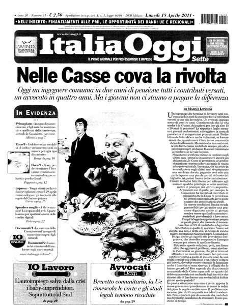 Italia oggi : quotidiano di economia finanza e politica